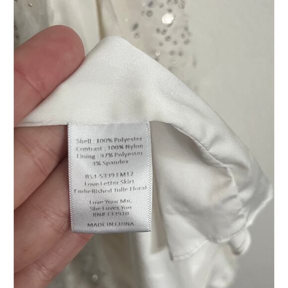 Show Me Your MuMu Love Letter Beaded Embroidered Maxi Skirt with Side Slit - Picture 6 of 8